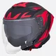 W-TEC Voltik Graphic Motorradhelm - Rot - Rot