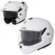 W-TEC Sabron P/J Klapphelm - Black Matt - Pearl Weiss
