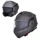 W-TEC Zoroz P/J klappbarer Motorradhelm - Glossy Tricolor - Metallic Grey