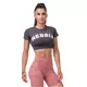 Nebbia Sporty Hero 584 Damen Crop Top mit kurzen Ärmeln - Maron - Maron