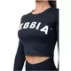 Nebbia Sporty Hero 585 Damen Crop Top mit langen Ärmeln - schwarz