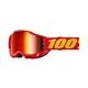 Motocross-Brille für Kinder 100 % Accuri 2 Junior Mirror - červená, červené plexi - červená, červené plexi