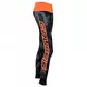 CRUSSIS Damen Leggings grau-orange - grau tarn/fluo orange - grau tarn/fluo orange