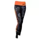 CRUSSIS Damen Leggings grau-orange - grau tarn/fluo orange