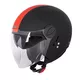 W-TEC Vernante Motorroller Helm - Glossy White - Black Matt-Corsa Red