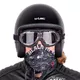 W-TEC Badachos Chopper Helm mit Atavist Schutzbrille - schwarz glänzend