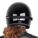 W-TEC Badachos Chopper Helm mit Atavist Schutzbrille - schwarz glänzend