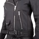 W-TEC Brinea Damen Motorrad Lederjacke - mattschwarz