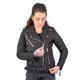 W-TEC Brinea Damen Motorrad Lederjacke - mattschwarz