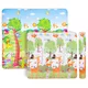 Rollende Kindermatte inSPORTline Lhotino 200x180x1,5 cm - Pláž/Farma - Žirafa/Strom