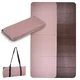 Skládací podložka na cvičení inSPORTline Misette 180x61x0,8 cm - matcha zeleno-černá - bamboo beige-hnědá
