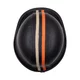 Retro offener Motorradhelm Sodager Stripes - černá s oranžovým a béžovým pruhem