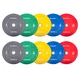 Set mit 2x5 Stück Gummischeiben inSPORTline Bumper Plate Go, 2 x 5–25 kg, 50 mm