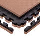 Puzzle-Tatami-Matte inSPORTline Malmeida 100x100x4 cm - mocha mousse-černá, vzor 5 proužků