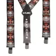 W-TEC Black Heart Suspenders Hosenträger - Cross Skull