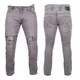 Herren-Moto-Jeans BOS Micas - Acid Blue - Grau