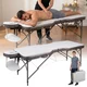 Massageliege inSPORTline Kiyora 186x70x62,5-85,5 cm 2-teilig Aluminium - weiß-grau - weiß-grau