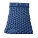 Doppel-Luftmatratze mit integrierter Pumpe inSPORTline Faustea 192x125x8 cm - grau - blau