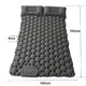 Doppel-Luftmatratze mit integrierter Pumpe inSPORTline Faustea 192x125x8 cm - grau