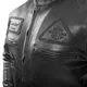Herren Leder Motorradjacke W-TEC Urban Noir - schwarz