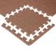 Puzzlematte inSPORTline Famkin (12 Fliesen, 18 Kanten) - grau - mocha mousse