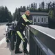 W-TEC Spirital Herren Motorradhose - schwarz-orange