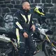W-TEC Brandon Herren Motorradjacke - schwarz-grau-orange