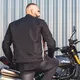 W-TEC Jawo Herren Textiljacke - schwarz mit rot-weißem Streifen