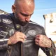 W-TEC Makso Herren Lederjacke - schwarz mit Patches