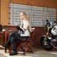 Damen Motorrad Jeans W-TEC Leonarda - schwarz