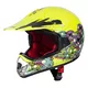 Kinder Motorradhelm W-TEC V310 - Ghost Dot - Zombie-Neongrün