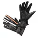 W-TEC Classic Motorradhandschuh - White Bones Schwarz - schwarz mit orange-weißem Streifen
