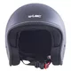 W-TEC Badachos Chopper-Helm mit Steamrust-Schutzbrille - mattschwarz