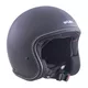 W-TEC Badachos Chopper-Helm mit Steamrust-Schutzbrille - mattschwarz