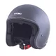 W-TEC Badachos Chopper-Helm mit Steamrust-Schutzbrille - mattschwarz