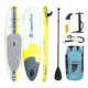 Paddleboard mit Zubehör inSPORTline WaveTrip 10'6" G3 - blau - gelb