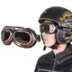 W-TEC Angeric Gloss Black Motorradhelm mit Steamrust-Brille - Gloss Black