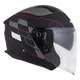 Cassida Jet Tech RoxoR Motorradhelm schwarz matt/weiß/rot/grau - L(59-60)