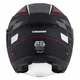 Cassida Jet Tech RoxoR Motorradhelm schwarz matt/weiß/rot/grau - L(59-60)