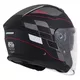 Cassida Jet Tech RoxoR Motorradhelm schwarz matt/weiß/rot/grau - L(59-60)