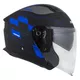 Cassida Jet Tech RoxoR Motorradhelm schwarz matt/blau/grau/weiß - L(59-60)