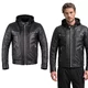 W-TEC Murayo Leder-Motorradjacke - schwarz