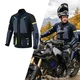 W-TEC Modock Motorradjacke - schwarz-blau - schwarz-blau
