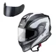 Moto přilba W-TEC Integra Graphic - Black-White - Black-White