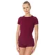 Brubeck Active Wool T-Shirt mit kurzen Ärmeln für Frauen - Plum