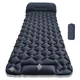 Aufblasbare Isomatte mit integrierter Pumpe inSPORTline Soultea 190x60x6 cm - grau - dunkelblau