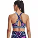 Under Armour Crossback Mid Print Damen Sport-BH - Mineral Blue