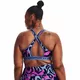Under Armour Crossback Mid Print Damen Sport-BH - Mineral Blue
