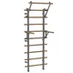 inSPORTline Wootaline Sprossenwand 199 x 80 cm mit Reck und Barren, grau