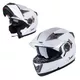 W-TEC YM-925 Klapphelm - Pure Matt Black - White-Bronze